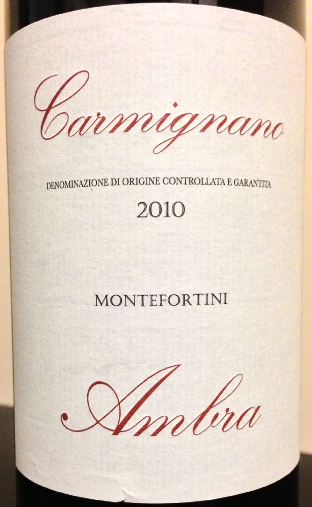 Fattoria Ambra MONTEFORTINI Carmignano DOCG 2010, Лицевая, #273