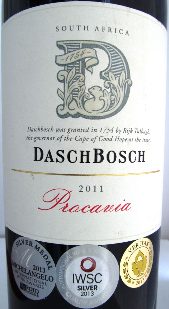 uniWines Vineyards (Pty) Ltd DaschBosch Procavia 2011, Основная, #2751