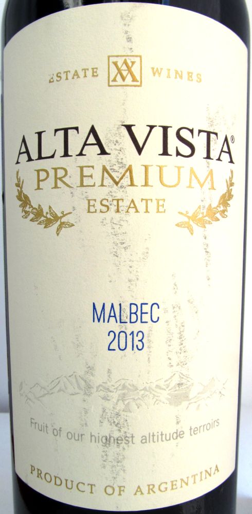 La Casa del Rey S.A. Alta Vista Premium Estate Malbec 2013, Основная, #2754