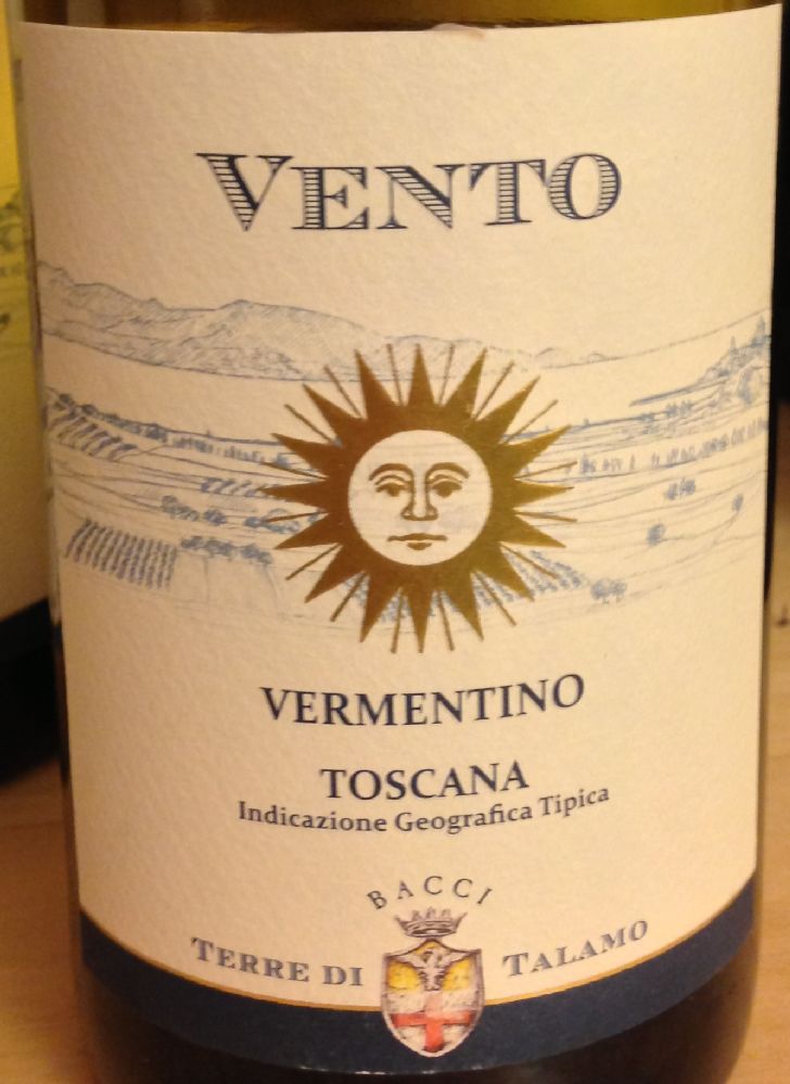 Terre di Talamo s.r.l. Vento Vermentino Toscana IGT 2012, Лицевая, #279