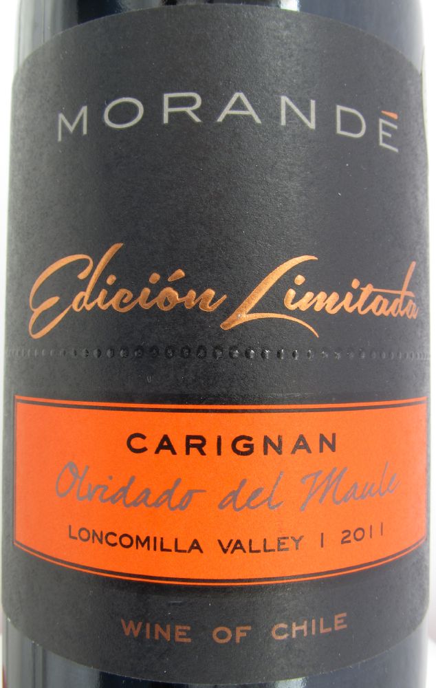 Viña Morandé S.A. Edición Limitada Olvidado del Maule Carignan Loncomillo Valey 2011, Основная, #2814