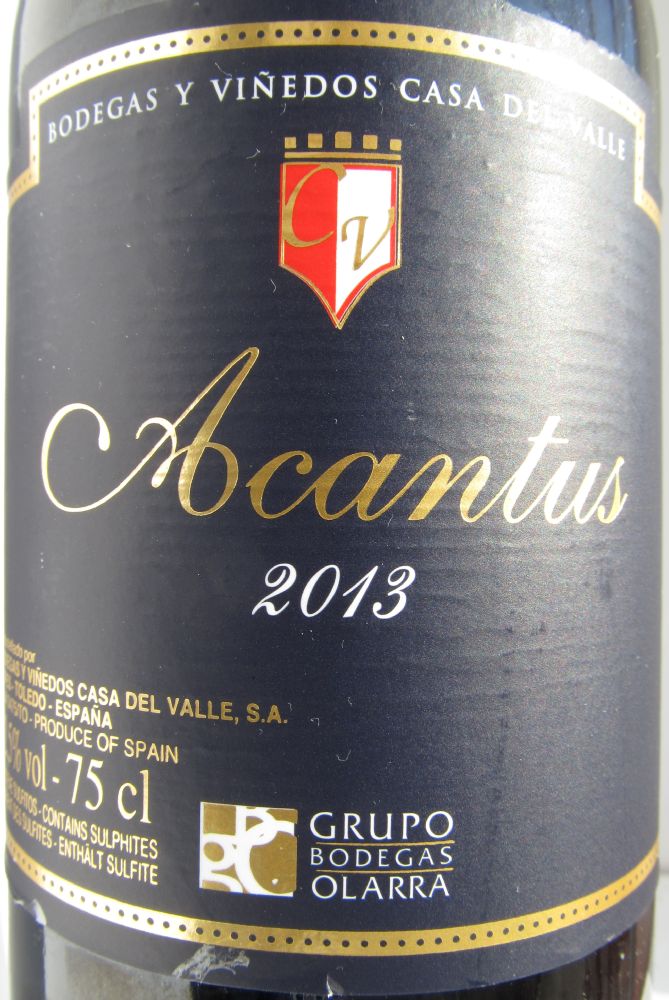 Bodegas y Viñedos Casa del Valle S.A. Acantus 2013, Основная, #2843