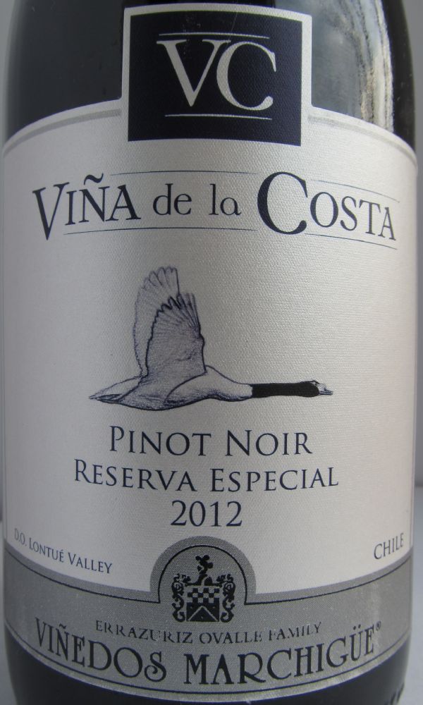 Viñedos Errazuriz Ovalle S.A. Viña de la Costa Reserva Especial Pinot Noir Lontue Valley 2012, Основная, #2880