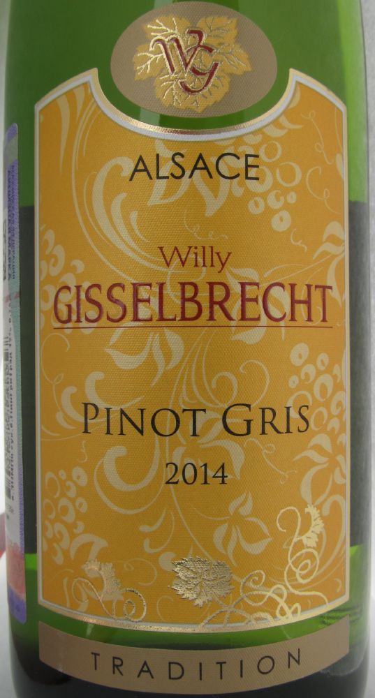 SARL Willy Gisselbrecht et Fils Vins Fins d'Alsace Tradition Pinot Gris Alsace AOC/AOP 2014, Основная, #2893