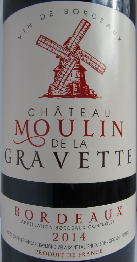 SARL Raymond VFI Château Moulin de la Gravette Bordeaux AOC/AOP 2014, Основная, #2919