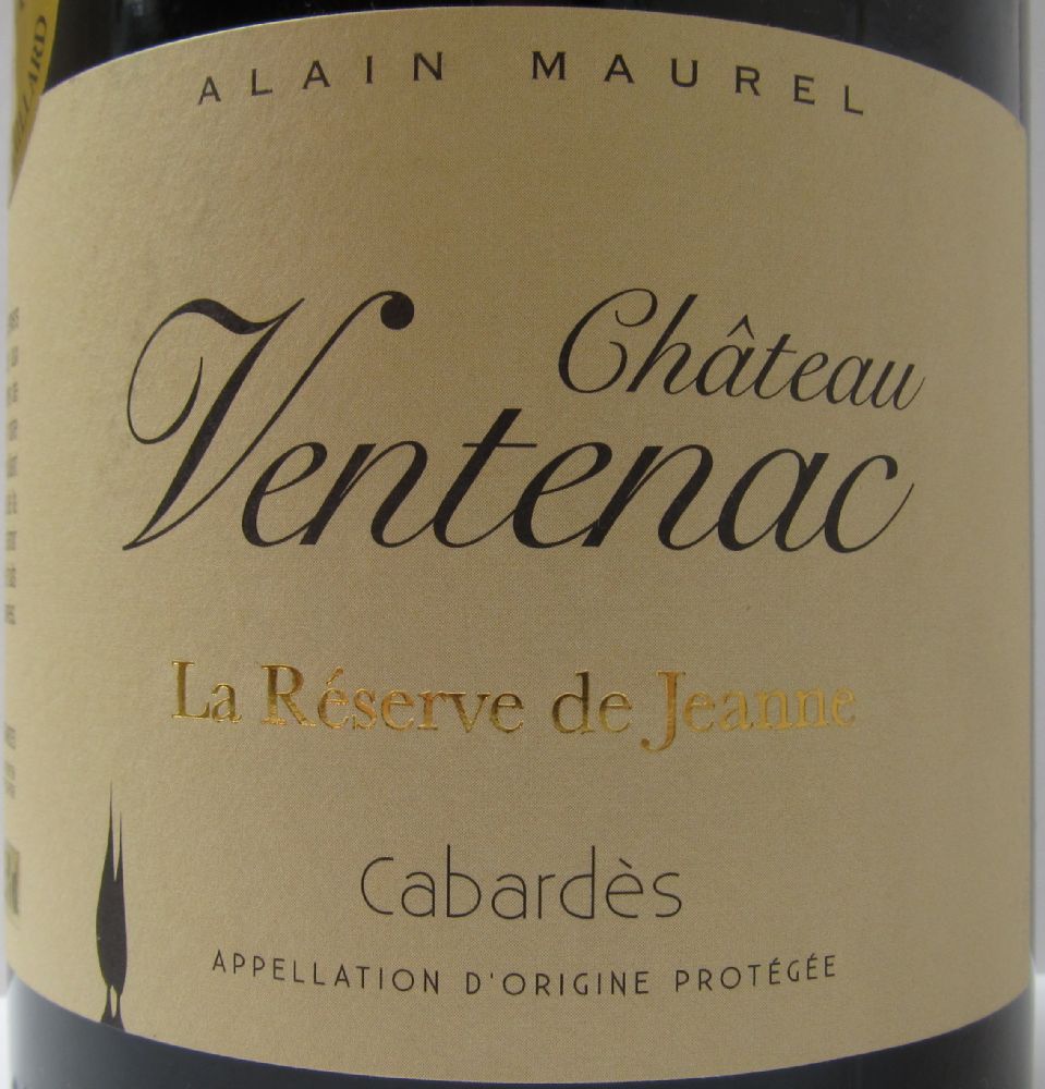 SARL Les Vignobles Alain Maurel Château Ventenac La Réserve De Jeanne Cabardès AOC/AOP 2012, Основная, #2992