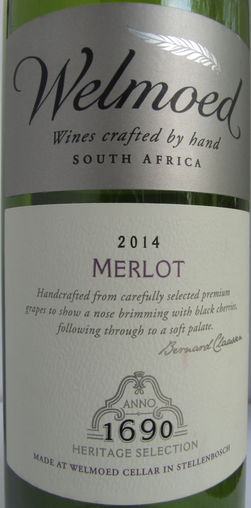 Stellenbosch Vineyards (Pty) Ltd Welmoed Merlot 2014, Основная, #3021