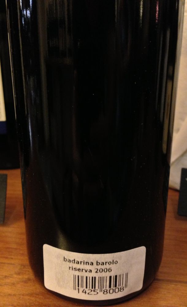 Azienda Agricola Grimaldi Bruna BADARINA Regnola Barolo Riserva DOCG 2006, Обратная, #306
