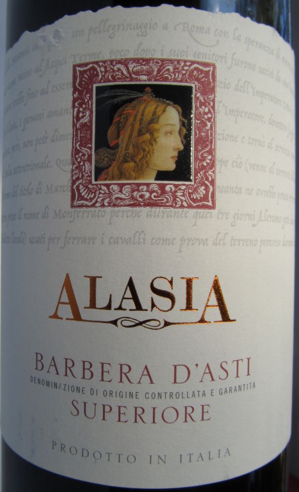 Araldica Vini Piemontesi S.C.A. AlasiA Barbera d'Asti Superiore DOCG 2014, Основная, #3149