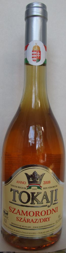 Tokaj Kereskedőház Zrt. TOKAJI SZAMORODNI 2008, Лицевая, #323