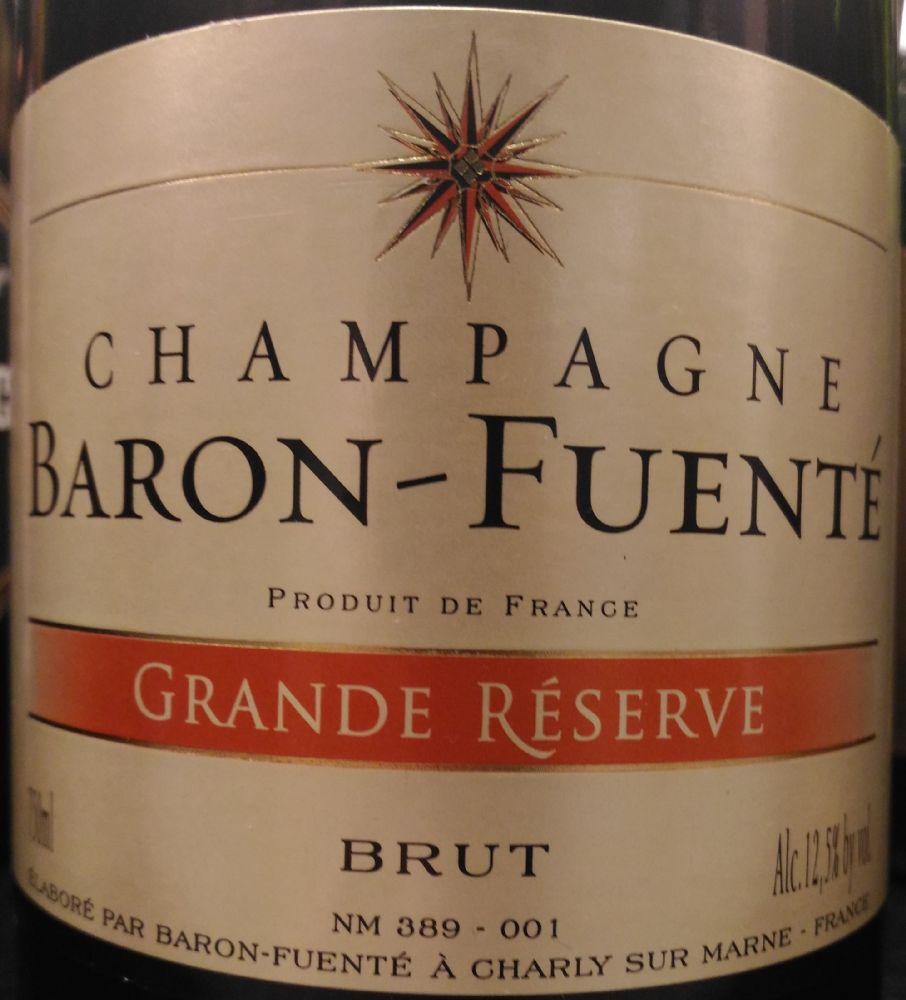 Champagne Baron-Fuenté Grande Réserve Brut Champagne AOC/AOP БГ, Основная, #3236