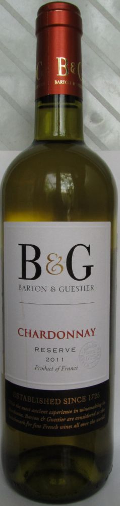 Barton & Guestier Reserve Chardonnay 2011, Основная, #332