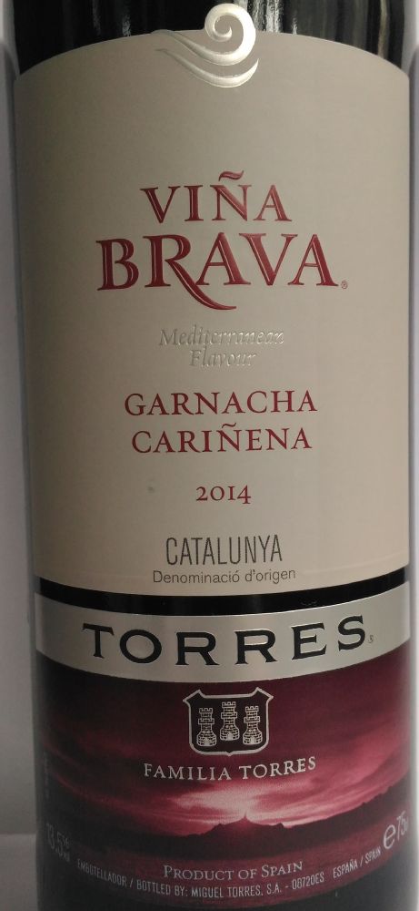 Miguel Torres S.A. Viña Brava Garnacha Cariñena DO Cataluña 2014, Основная, #3378