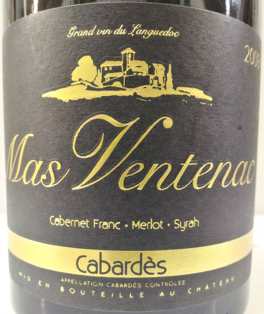 SARL Les Vignobles Alain Maurel Mas Ventenac Cabernet Franc Merlot Syrah Cabardès AOC/AOP 2009, Основная, #3425