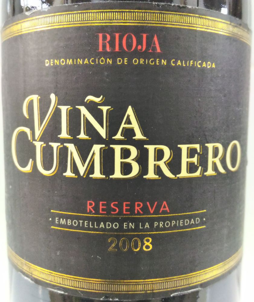 Bodegas Montecillo S.A. Viña Cumbrero Reserva DOCa Rioja 2008, Основная, #3429