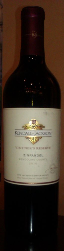 Kendall-Jackson Wine Estate & Gardens VINTNER'S RESERVE Zinfandel Mendocino County 2010, Лицевая, #343