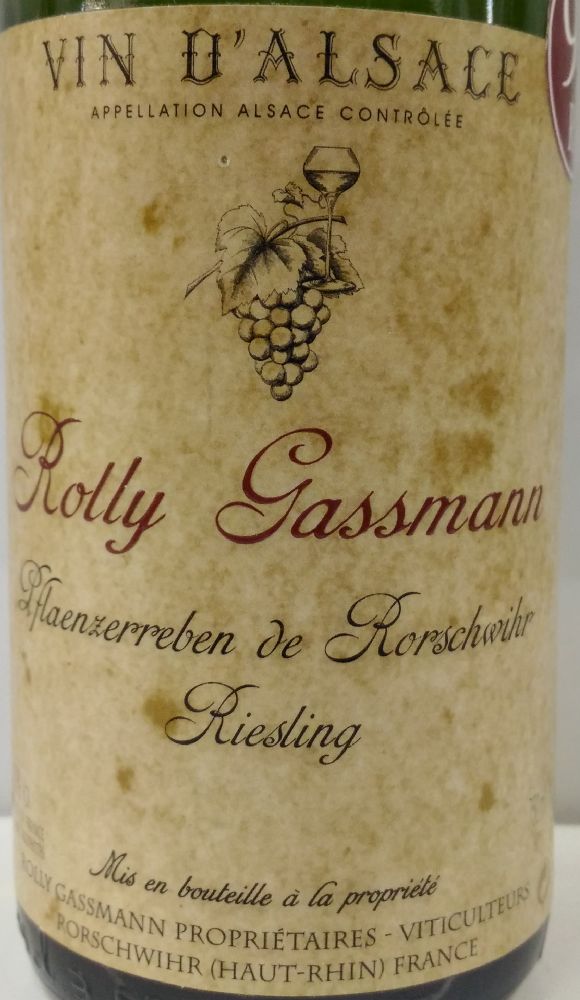 GAEC Domaine Rolly Gassmann Pflaenzerreben de Rorschwihr Riesling Alsace AOC/AOP 2007, Основная, #3438