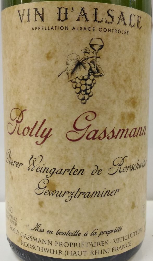 GAEC Domaine Rolly Gassmann Oberer Weingarten de Rorschwihr Gewürztraminer Alsace AOC/AOP 2011, Основная, #3448