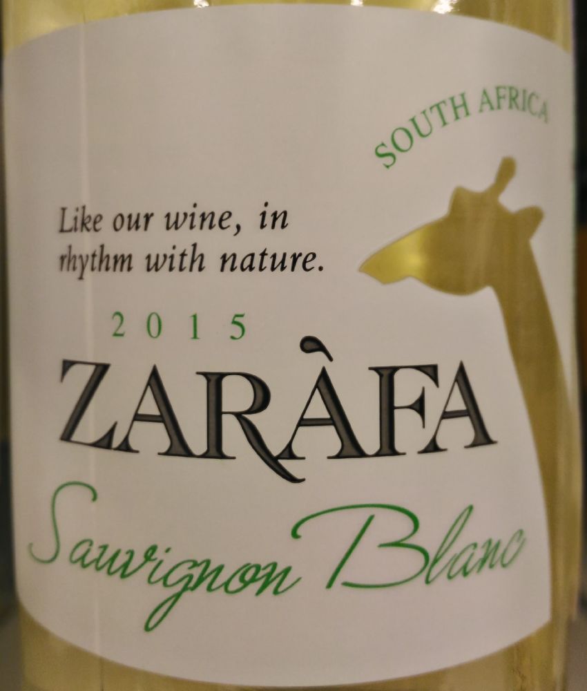 LATARIE (PTY) Ltd ZARÀFA Sauvignon Blanc 2015, Основная, #3501