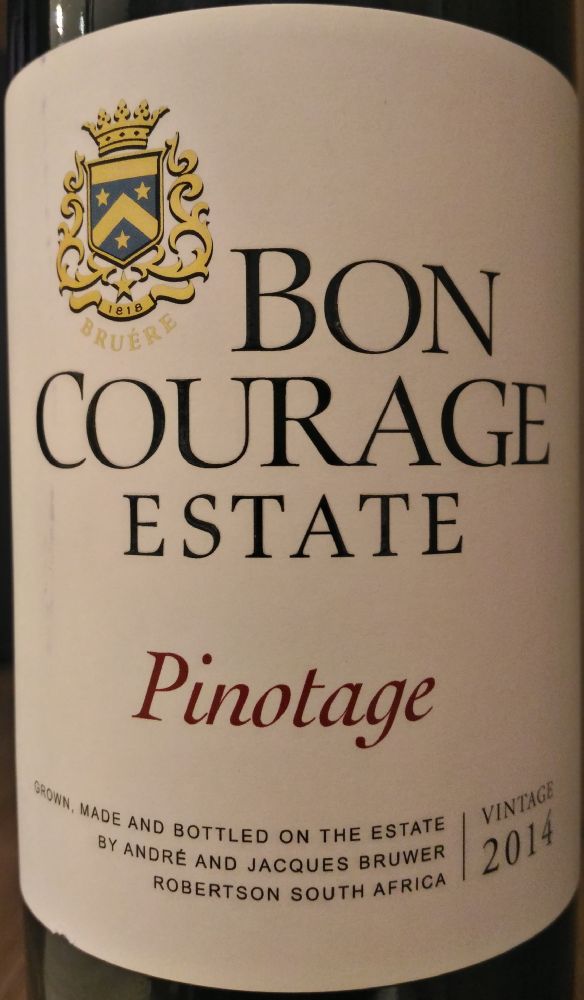 Bon Courage Wine Estate Pinotage 2014, Основная, #3519