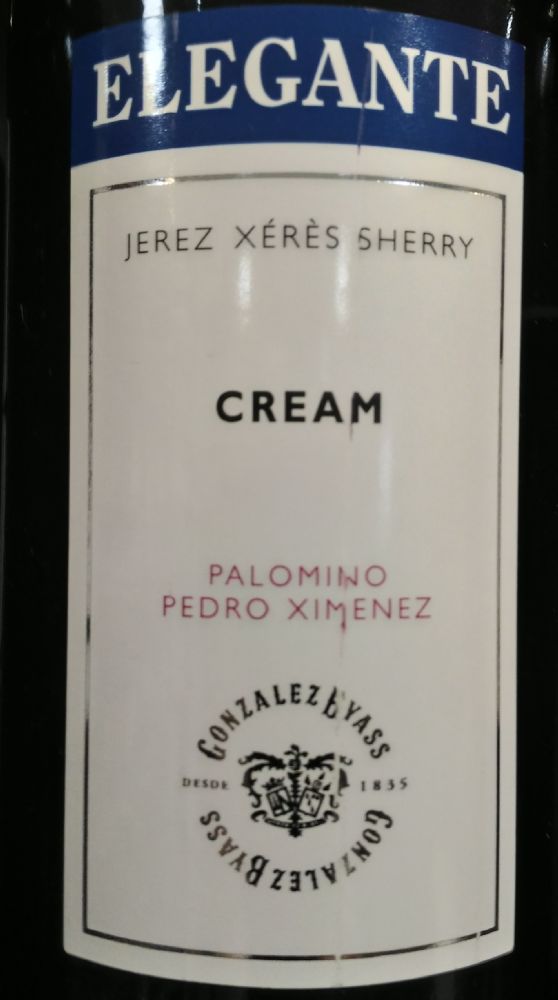 González Byass S.A. Elegante Cream DO Jerez-Xérès-Sherry БГ, Основная, #3553