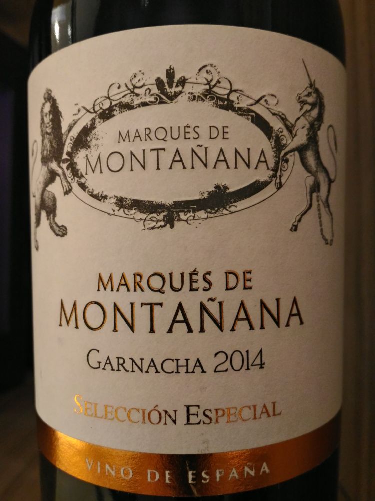 Bodegas Virgen de la Sierra S. Coop. Marqués de Montañana Selección Especial Garnacha DO Calatayud 2014, Основная, #3628