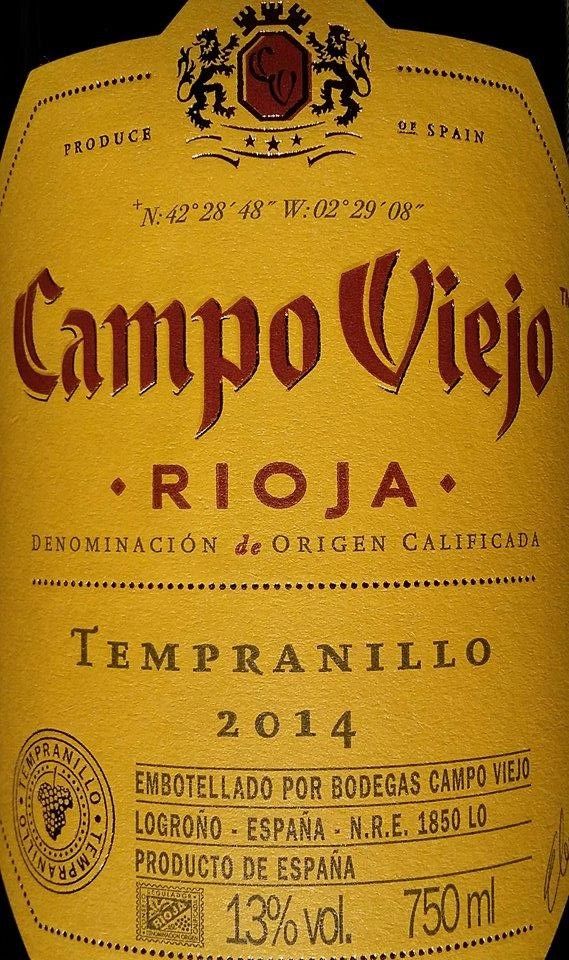 Pernod Ricard Winemakers Spain S.A. Campo Viejo Tempranillo DOCa Rioja 2014, Основная, #3695