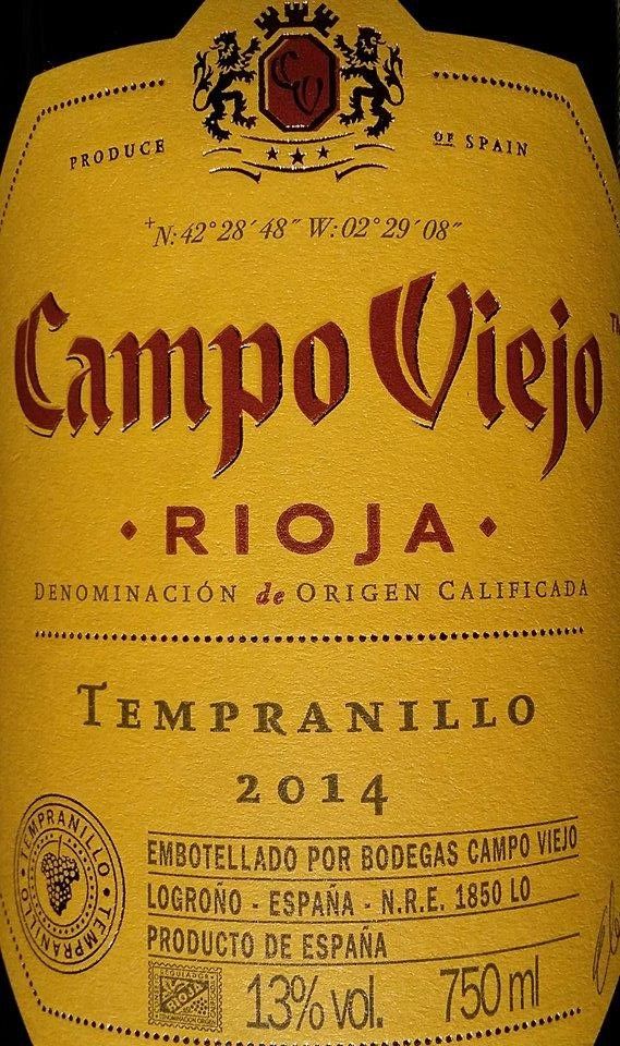 Pernod Ricard Winemakers Spain S.A. Campo Viejo Tempranillo DOCa Rioja 2014, Основная, #3695