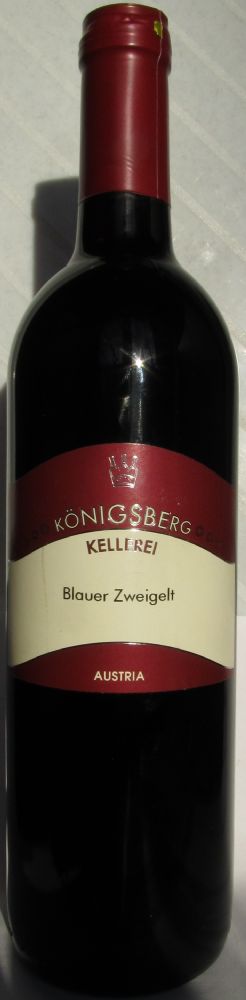 Weingut "EWALD GRUBER" Königsberg Kellerei Blauer Zweigelt 2008, Лицевая, #370