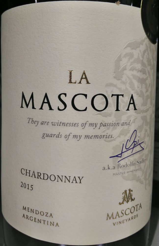 Mascota Vineyards La Mascota Chardonnay 2015, Основная, #3766