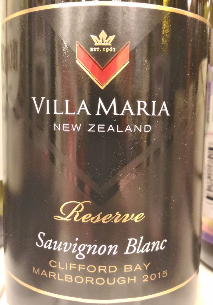 Villa Maria Estate Reserve Clifford Bay Sauvignon Blanc Marlborough 2015, Основная, #3786