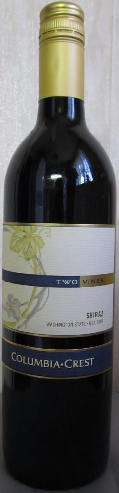 Columbia Crest Winery Two Vines Shiraz Washington State 2007, Лицевая, #384