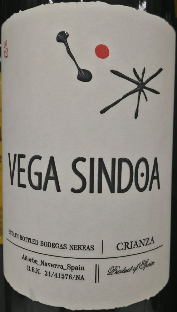 Sociedad Cooperativa Nekeas Vega Sindoa Crianza DO Navarra 2012, Основная, #3898