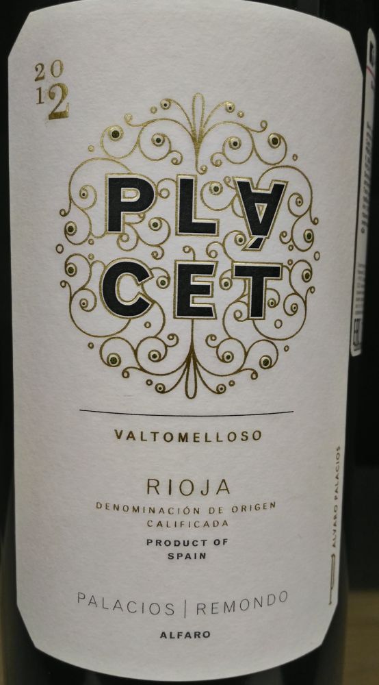 Bodegas Palacios Remondo S.A. Plácet Valtomelloso DOCa Rioja 2012, Основная, #4010