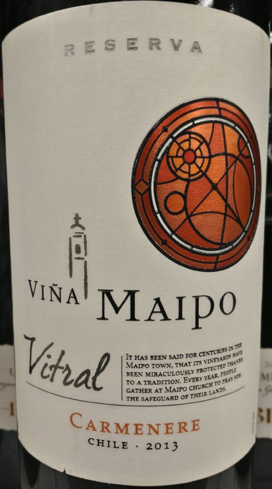 Viña Maipo SpA Vitral Reserva Carménère 2013, Основная, #4019