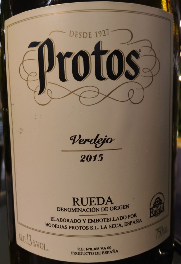 Protos Bodega Ribera Duero de Peñafiel S.L. Verdejo DO Rueda 2015, Основная, #4034