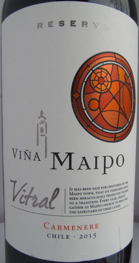 Viña Maipo SpA Vitral Reserva Carménère 2015, Основная, #4093