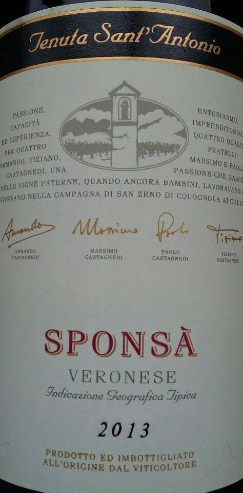 Tenuta S.Antonio Di Castagnedi Massimo, Armando, Tiziano E Paolo Sponsà Veronese IGT 2013, Основная, #4135