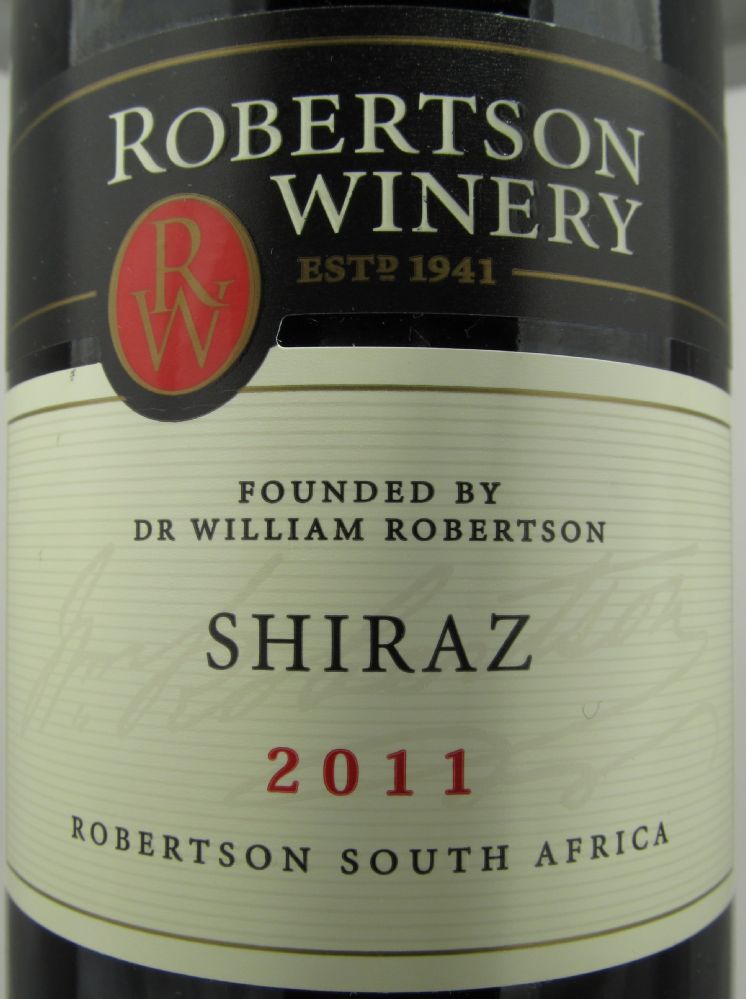 Robertson Winery (Pty) Ltd Shiraz 2011, Основная, #414