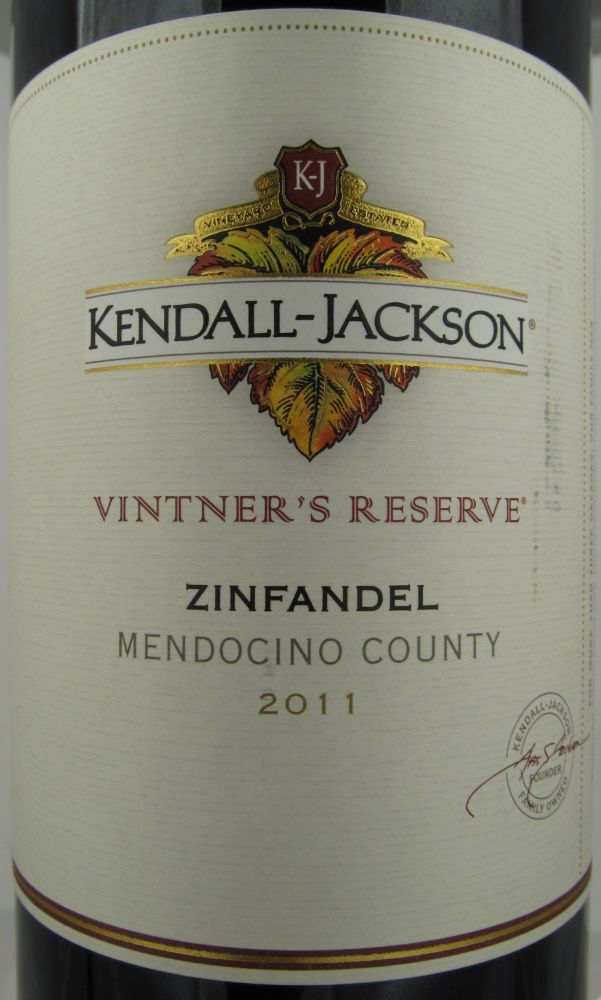 Kendall-Jackson Wine Estate & Gardens VINTNER'S RESERVE Zinfandel Mendocino County 2011, Основная, #417