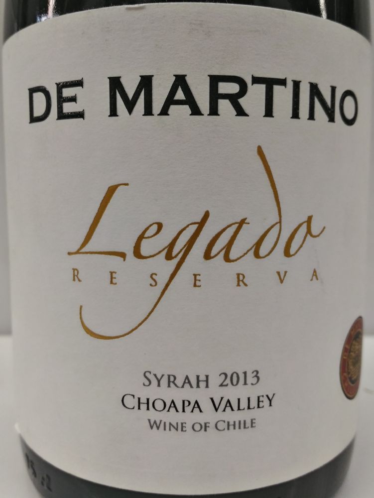 Santa Teresa S.A. De Martino Legado Reserva Syrah D.O. Choapa Valley 2013, Основная, #4196