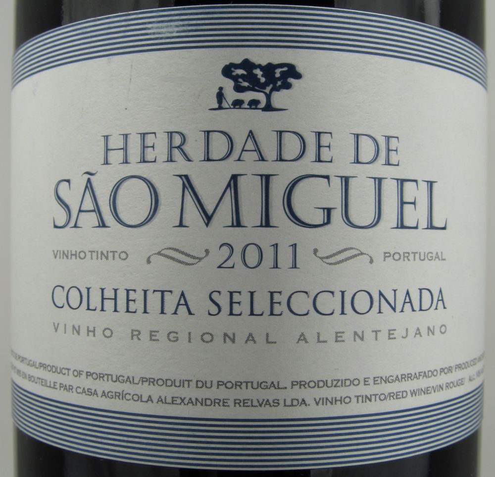 Casa Agrícola Alexandre Relvas Lda Herdade de São Miguel Colheita Seleccionada Vinho Regional Alentejano 2011, Основная, #422