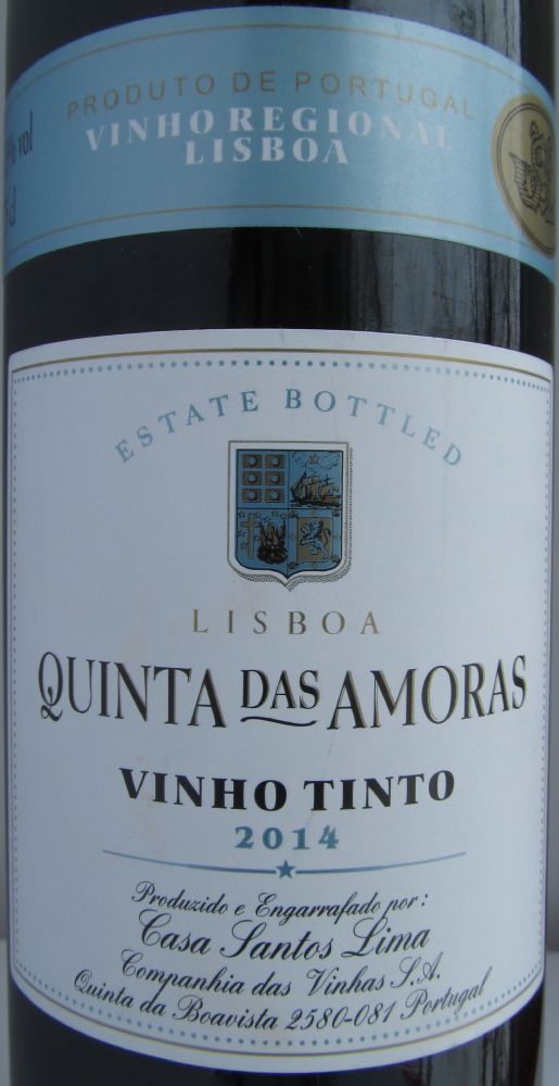 Casa Santos Lima Companhia das Vinhas S.A. Quinta das Amoras Vinho Regional Lisboa 2014, Основная, #4373