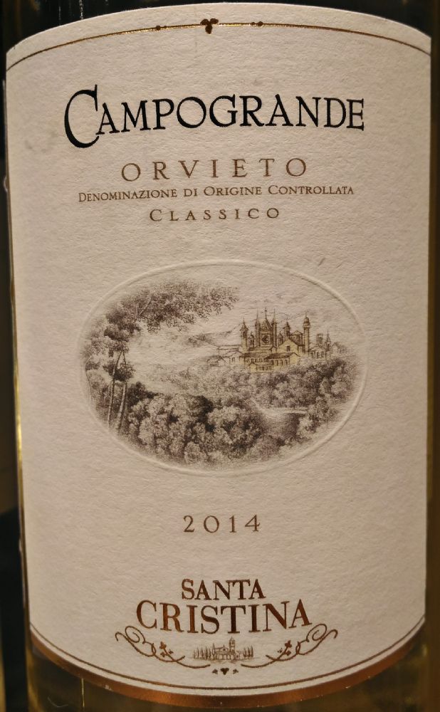 Cantine Santa Cristina S.P.A. Campogrande Orvieto Classico DOC 2014, Основная, #4431