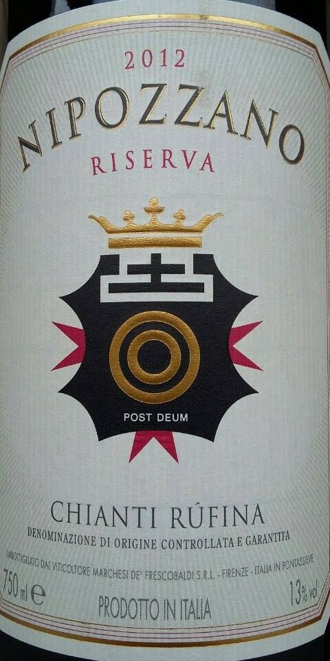 Marchesi de' Frescobaldi Srl NIPOZZANO Chianti Rufina Riserva DOCG 2012, Основная, #4448