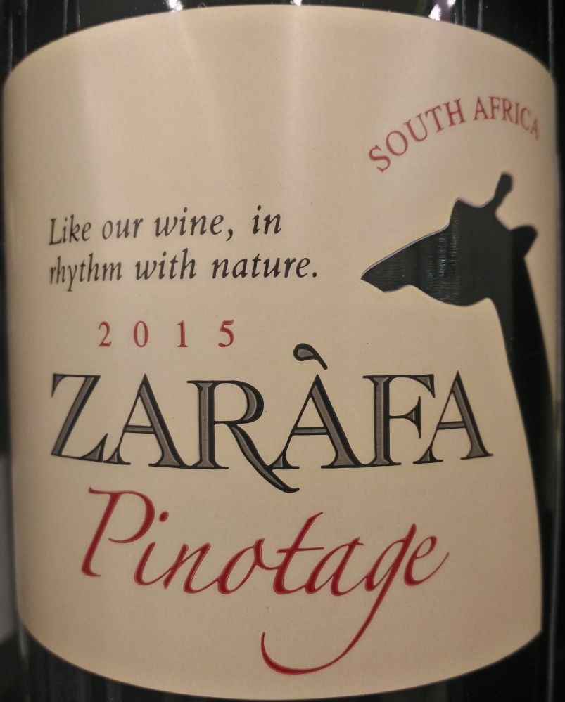 LATARIE (PTY) Ltd ZARÀFA Pinotage 2015, Основная, #4479