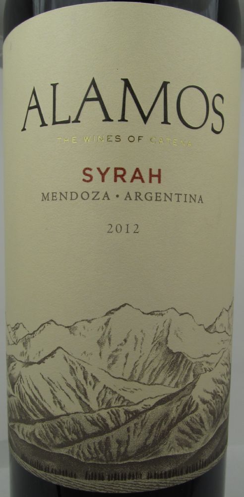 Bodega Alamos ALAMOS The Wines of Catena Syrah 2012, Основная, #449