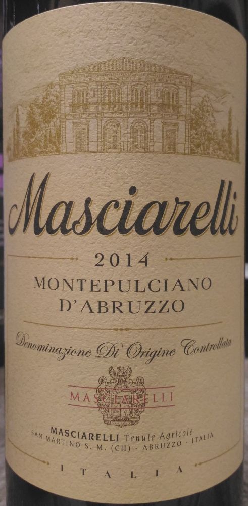 Masciarelli Tenute Agricole S.r.l. Montepulciano d'Abruzzo DOC 2014, Основная, #4614