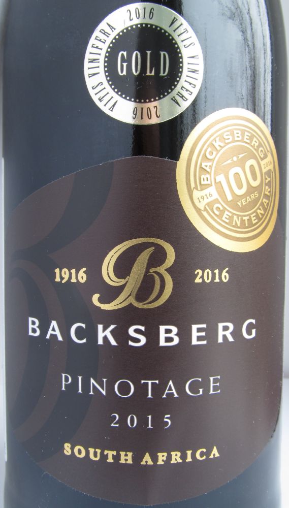 Backsberg Estate Cellars C.C. Pinotage 2015, Основная, #4630