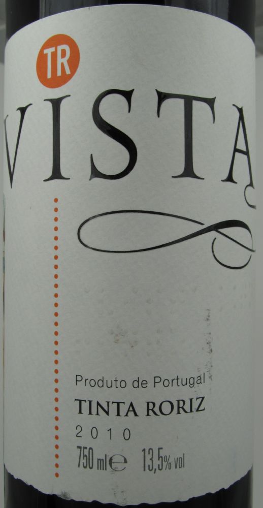 Aliança Vinhos de Portugal S.A. VISTA Tinta Roriz Vinho Regional Beiras 2010, Лицевая, #464